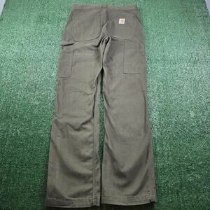Dark Olive/Moss Green Carhartt Utility Work Pants Men's 31x32